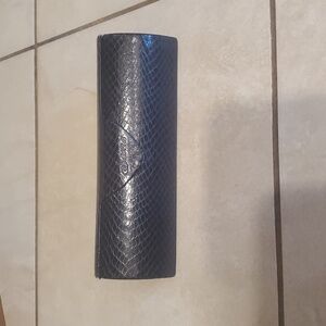 Sama Dark Brown Trifold Eyeglass Hardcase Snakeskin Pattern